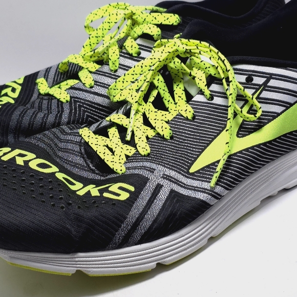 Brooks Hyperion Womens 9.5 Black Green Speed Running Shoes Reflect Walking Gym - Picture 5 of 11